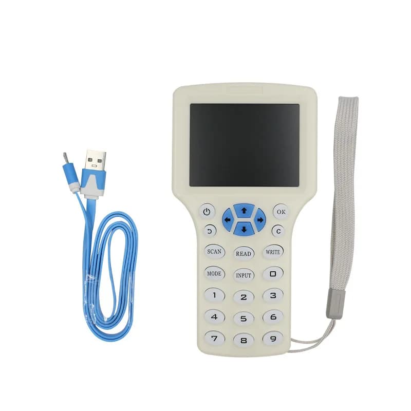 Replicatore di carte di accesso RFID/NFC inglesi a 10 frequenze IC Decrittografia Lettore di schede per ascensore Scheda sensore ID