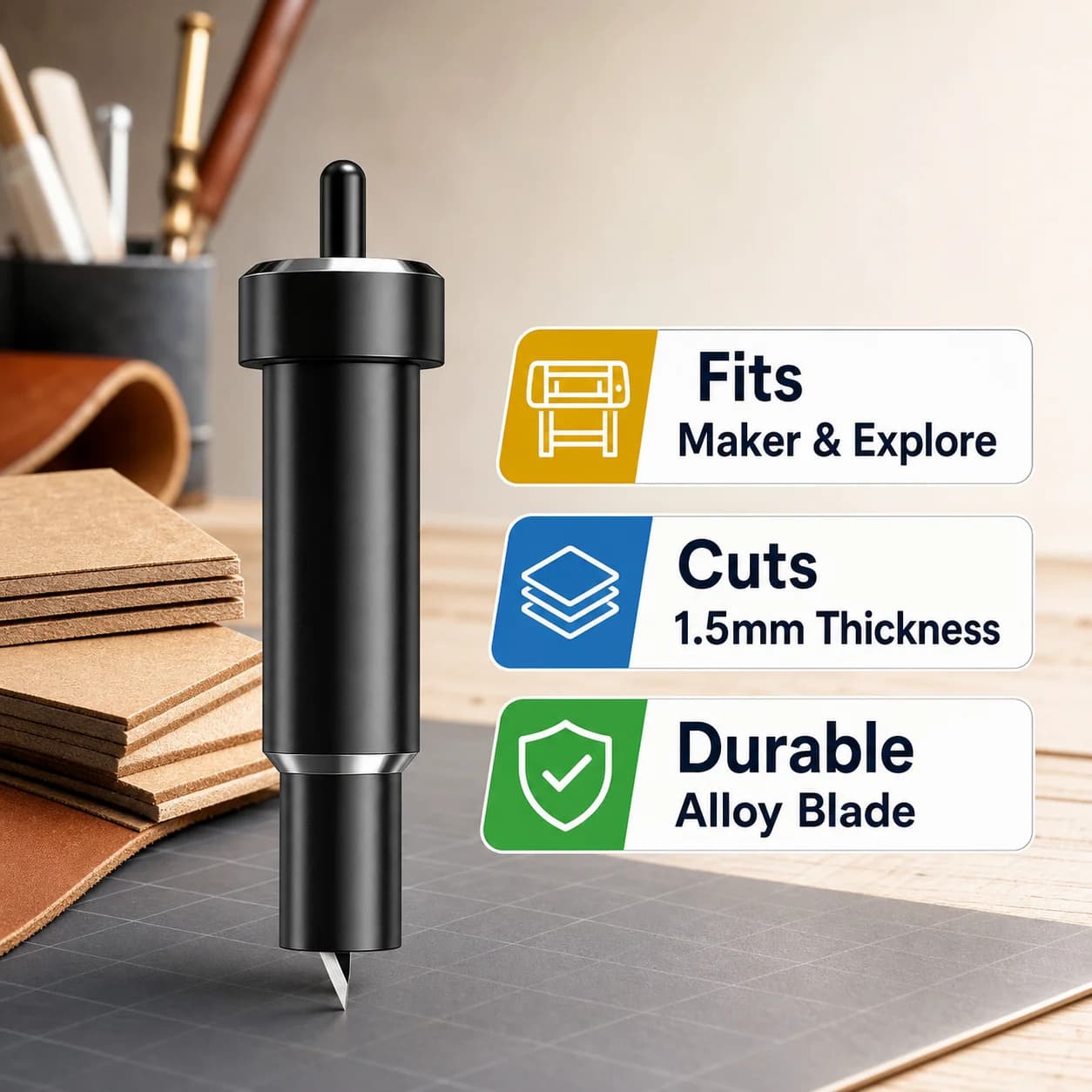 Deep Cut Blade Housing For Cricut Maker 3 Explore Air 2 Heavy Duty Alloy Replacement Precision Cutting Tool For DIY Craft Vinyl