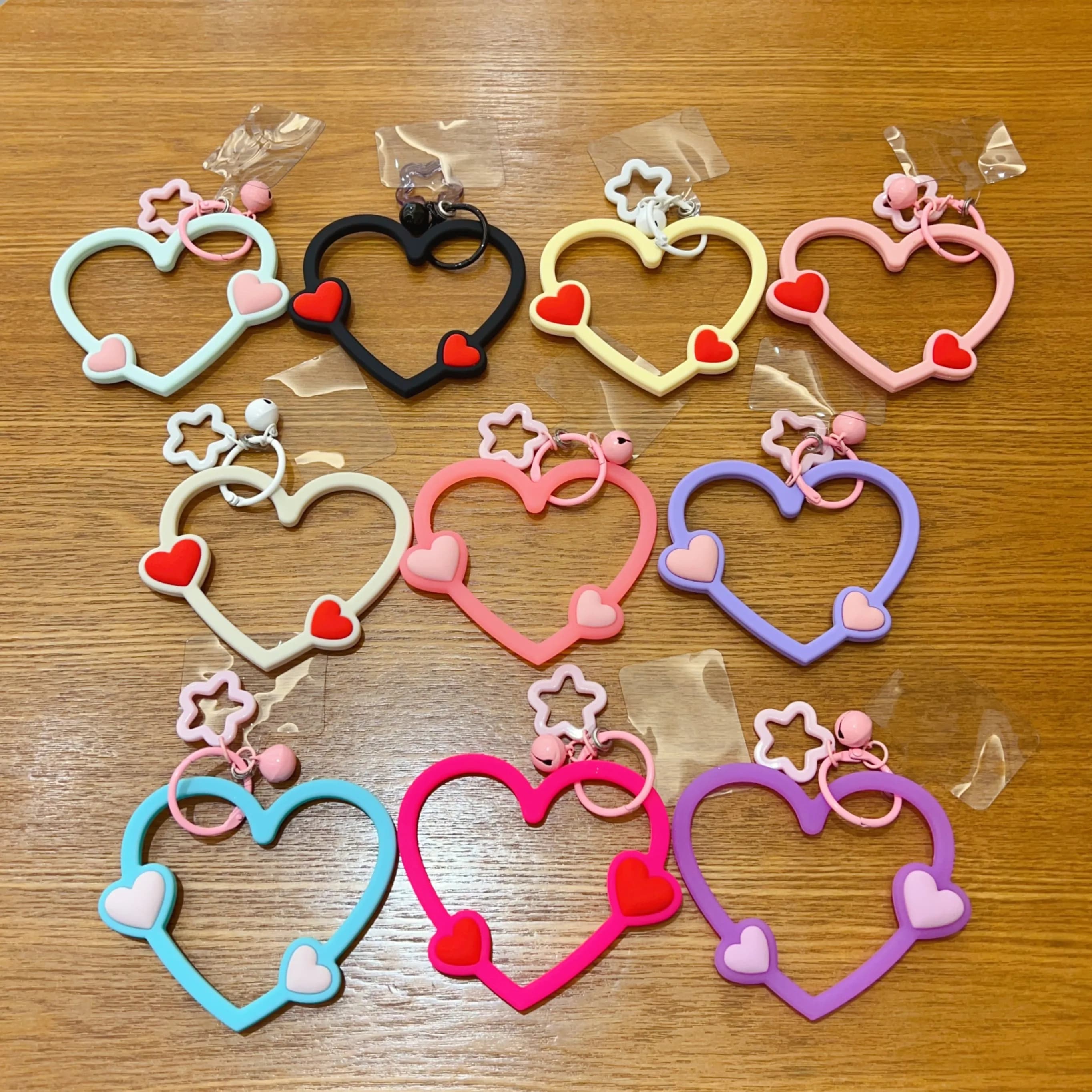 Cute Phone Lanyard Silicone Heart Sweet Anti-lost and Fall Mobile Phone Chain Mobile Phone Rope Digital Lanyard Creative Pendant