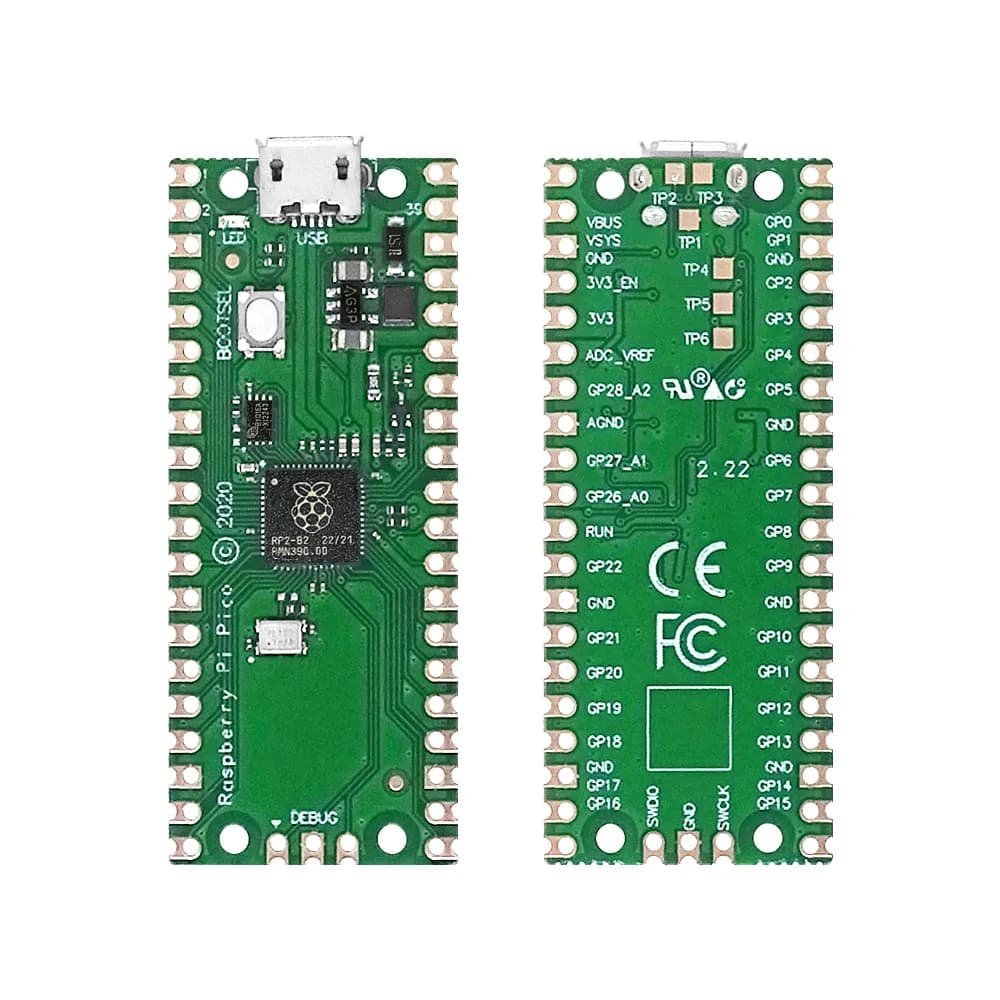 Microcontroller RP2040 Raspberry Pi Pico W with Wireless 2.4GHz Dual-Core Cortex M0+ for Embedded and Fai-da-te projects