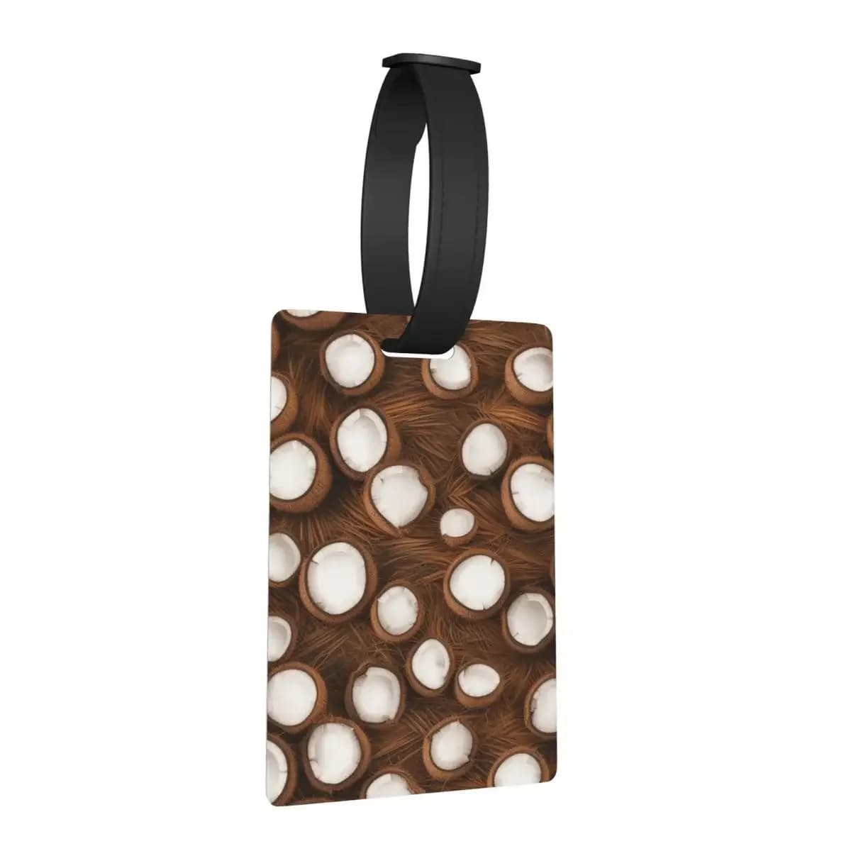 Latte di cocco sui cuccioli Etichette per bagagli Accessori per valigie Viaggi Carino Bagagli Etichetta d'imbarco Porta etichette ID Nome Indirizzo