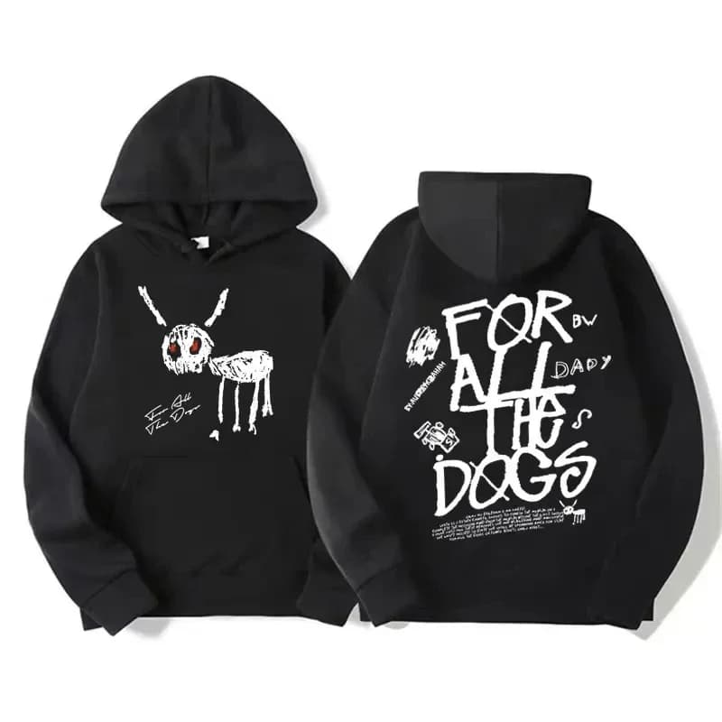 Felpe con cappuccio hip hop alla moda per uomo e donna, felpe, nuove felpe con cappuccio stampate con il nuovo album di Drake, il rapper, intitolato "For All The Dogs"