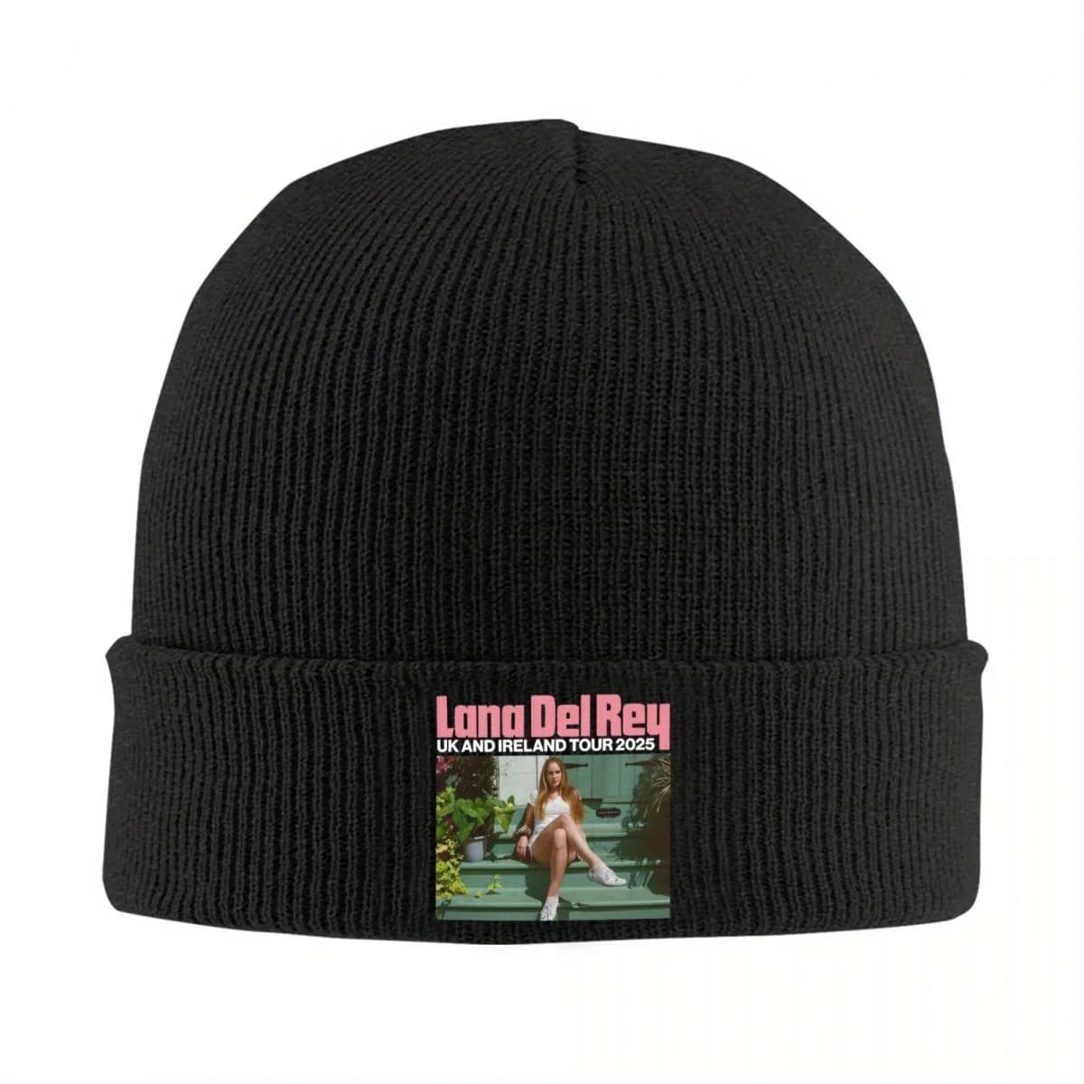 Cappelli Lavorati a Maglia Trendy Lana Del-Rey Tour 2026, Copricapo Invernale Unisex Decorato in Stile Anime
