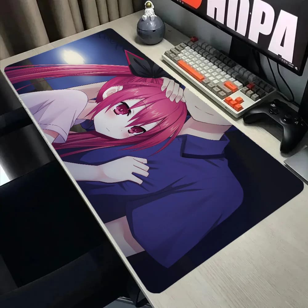 Anime DATE A LIVE Kotori Itsuka Mouse pad Larger Mousepad Flower Xxl Gaming Keyboard Computer Desk Mat Game Mause Pad Big Mouse