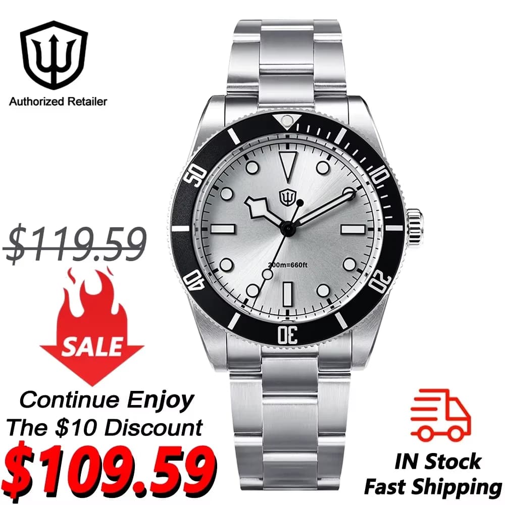 Watchdives WD7922 BB54 Quartz watches VH31 20Bar Waterproof bright sapphire crystal Ar 37 mm Fashion steel underwater wristwatch
