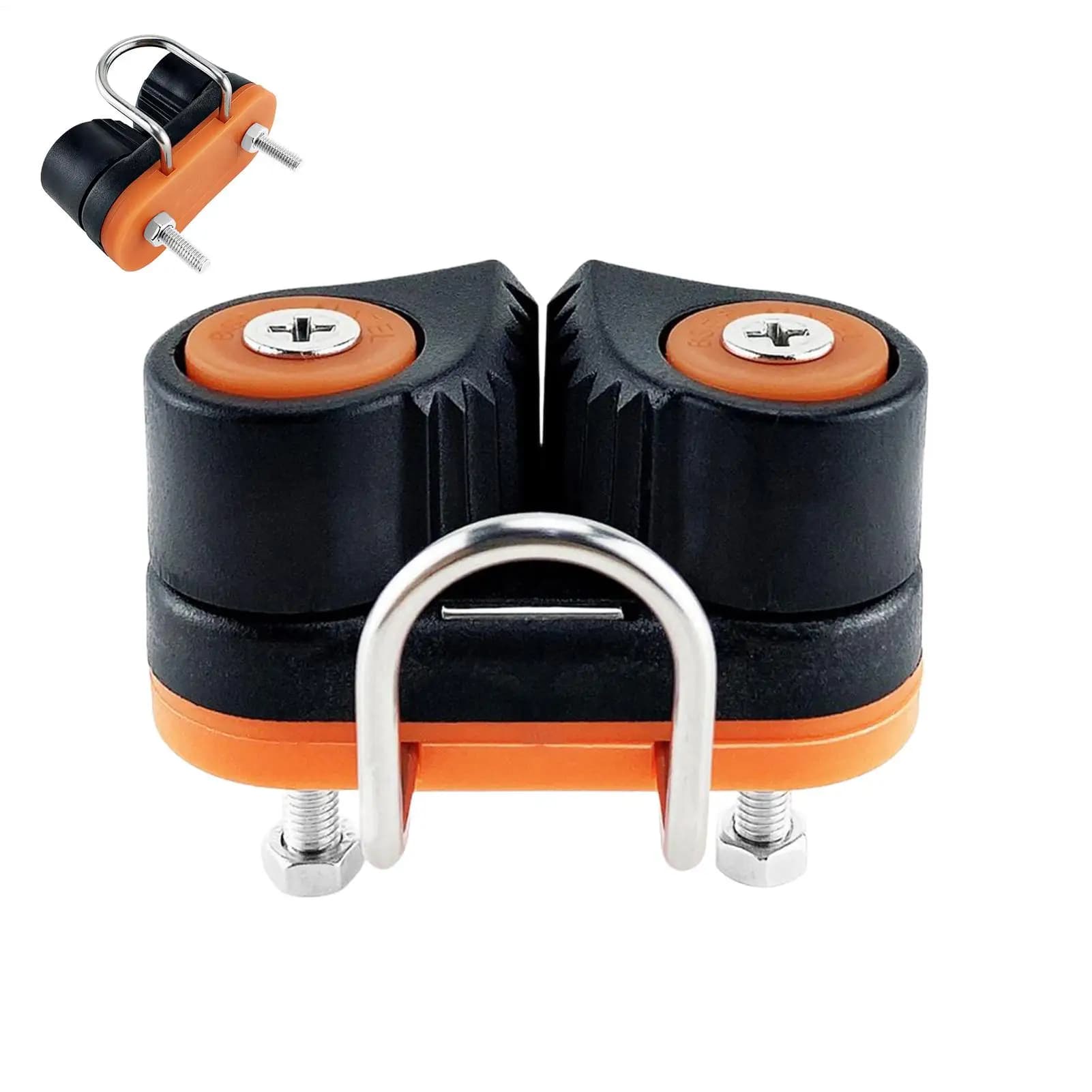 Durable Ball Bearings Nylon Rope Clamp with Leading Rings Marine Hardware Fast Entry Cam Cleat Kayak Boat Cleats
