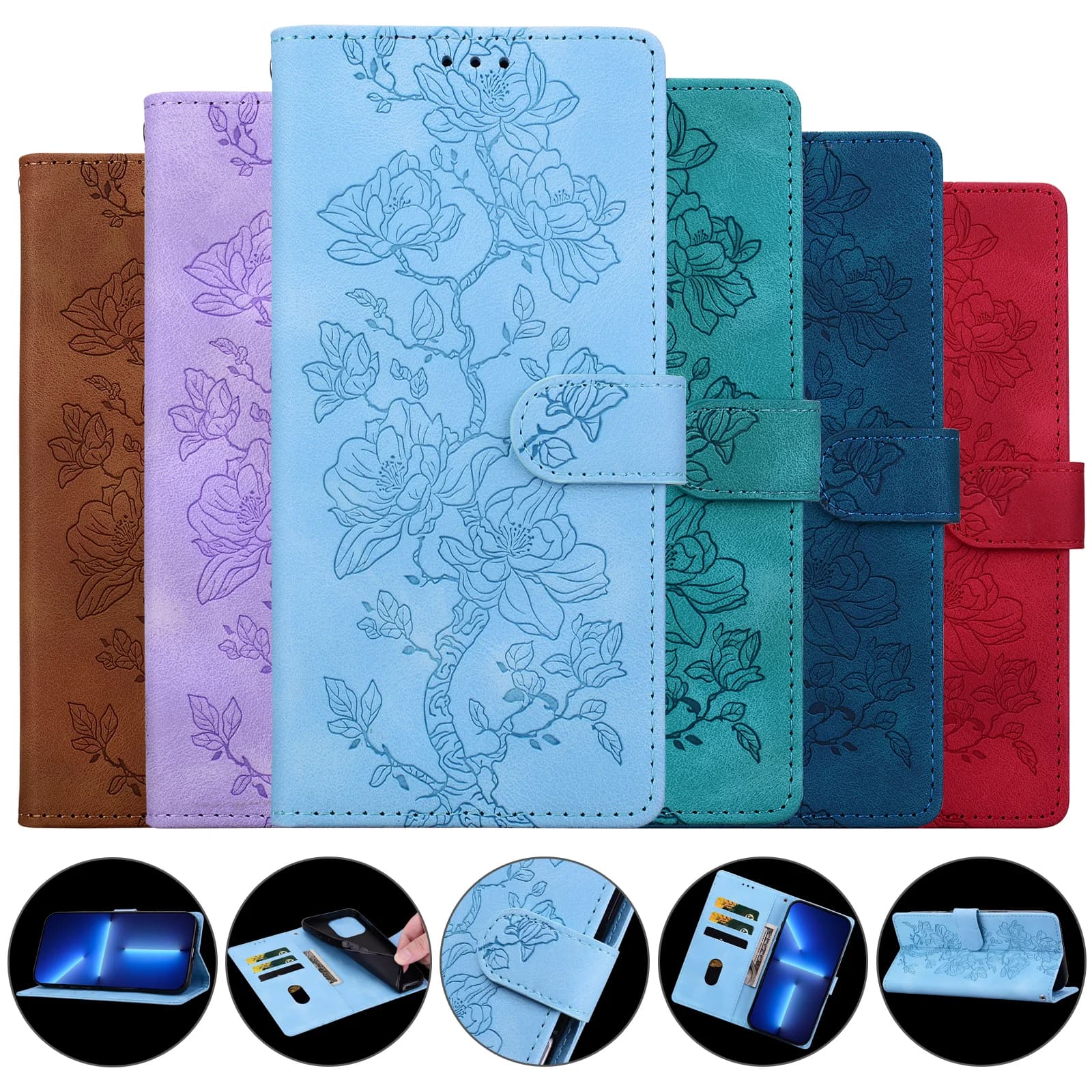 Embossing Magnetic Flip Leather Wallet Case For Huawei Nova 9 9SE 5T 4E Pro Lite Wallet Case For Enjoy 20SE 9 9E 10 Plus