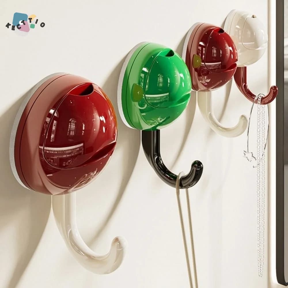 Ganci a ventosa in plastica, colori pastello, senza tracce, per asciugamani, a testa tonda, salvaspazio, per cucina