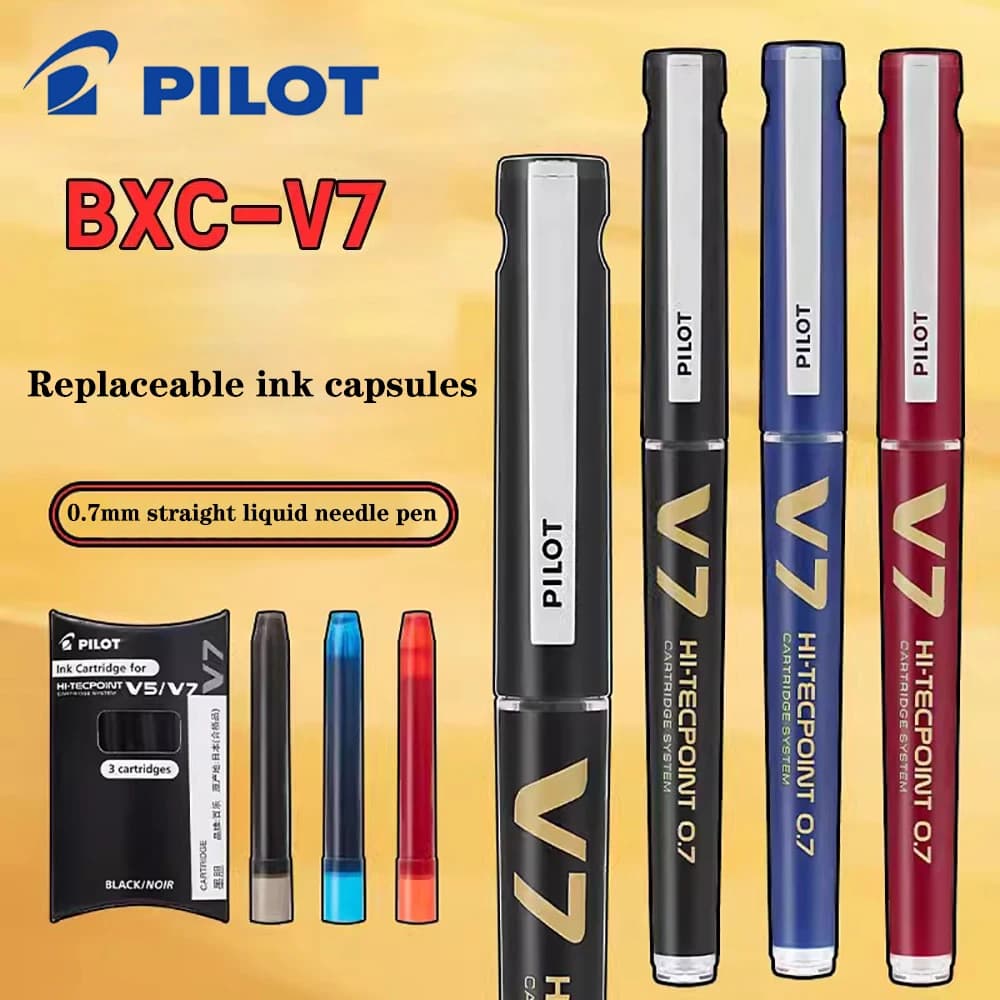 Penne gel pilota ricaricabili V5/V7 Penne roller Forniture per ufficio 0,5 mm/0,7 mm Rosso Blu Nero Cancelleria scolastica Accessori per ufficio