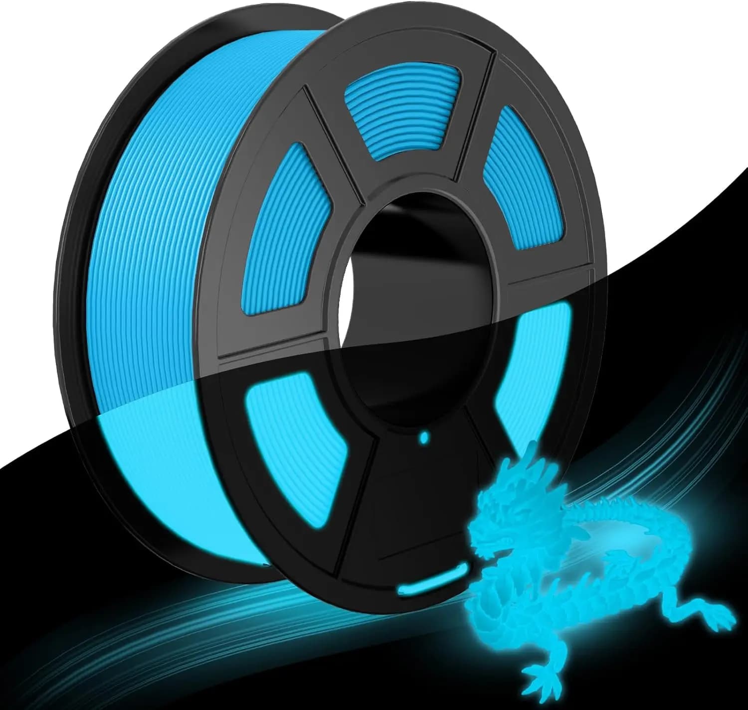 Fluorescent Multicolor Filament, Blue, Filament PLA 1,75 mm, 3D Printer Filament Set