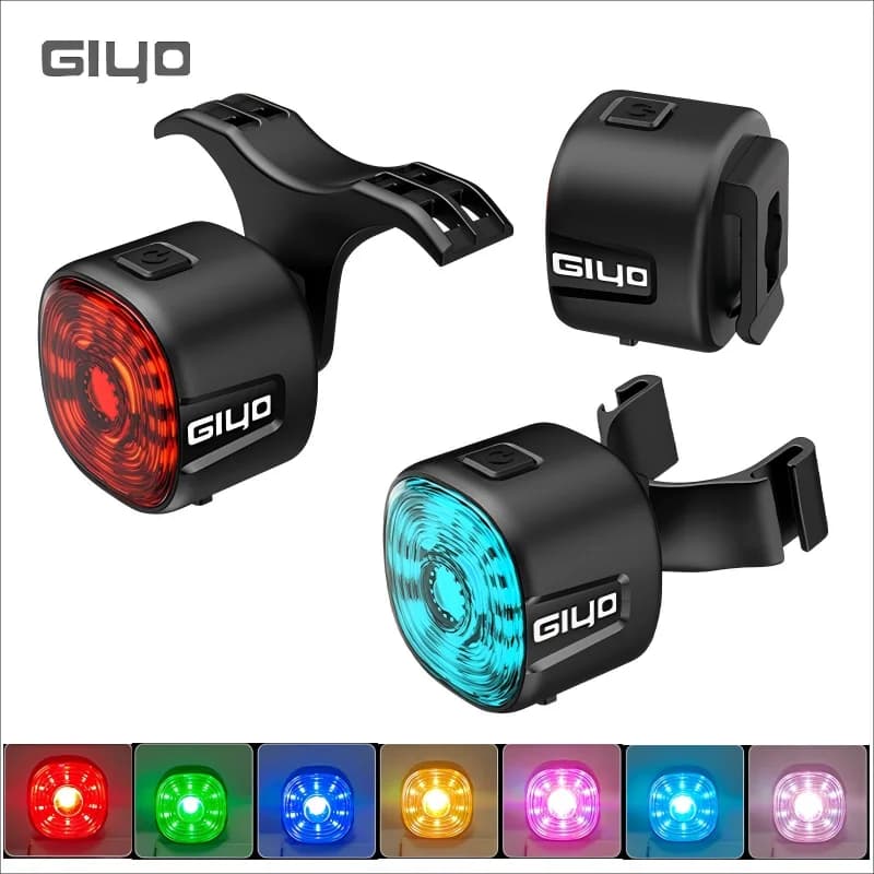 Luce Posteriore per MTB/Bici da Strada ‌ Fanale Posteriore LED Impermeabile IP66 Intelligente con Rilevamento Automatico del Freno / Opzione Non Intelligente con Luce RGB