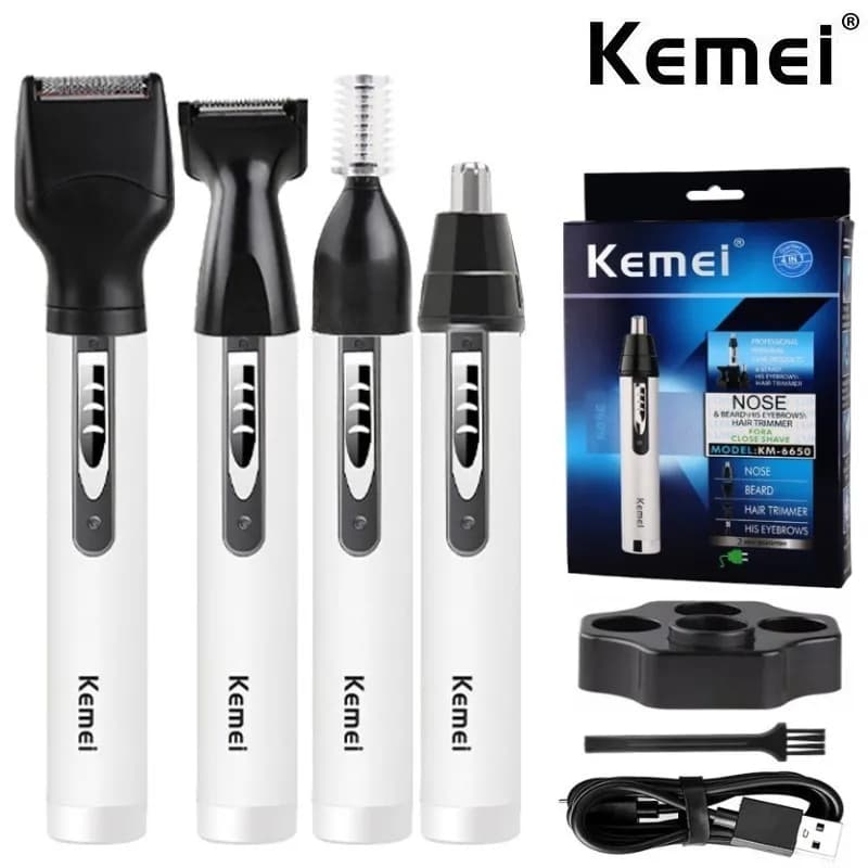 Origin 4 in1 rechargeable nose ear hair refiner for men and women Electric eyebrow care kit Trimmer for nose and ears Trimmer