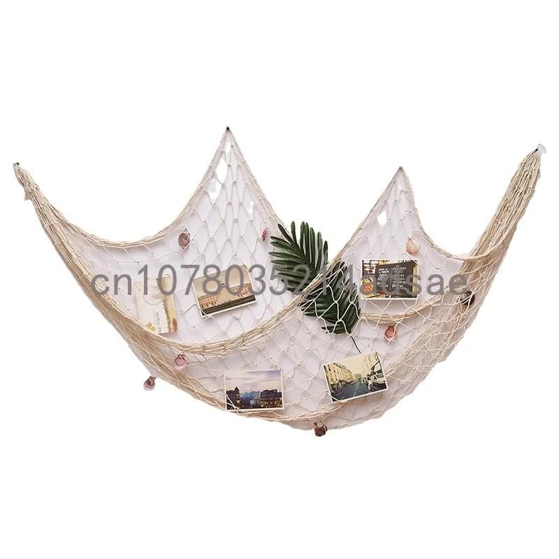 rete da pesca filo spesso corda di canapa rete di conchiglia puntelli per fotografia asilo sfondo muro pendente decorativo rete da pesca