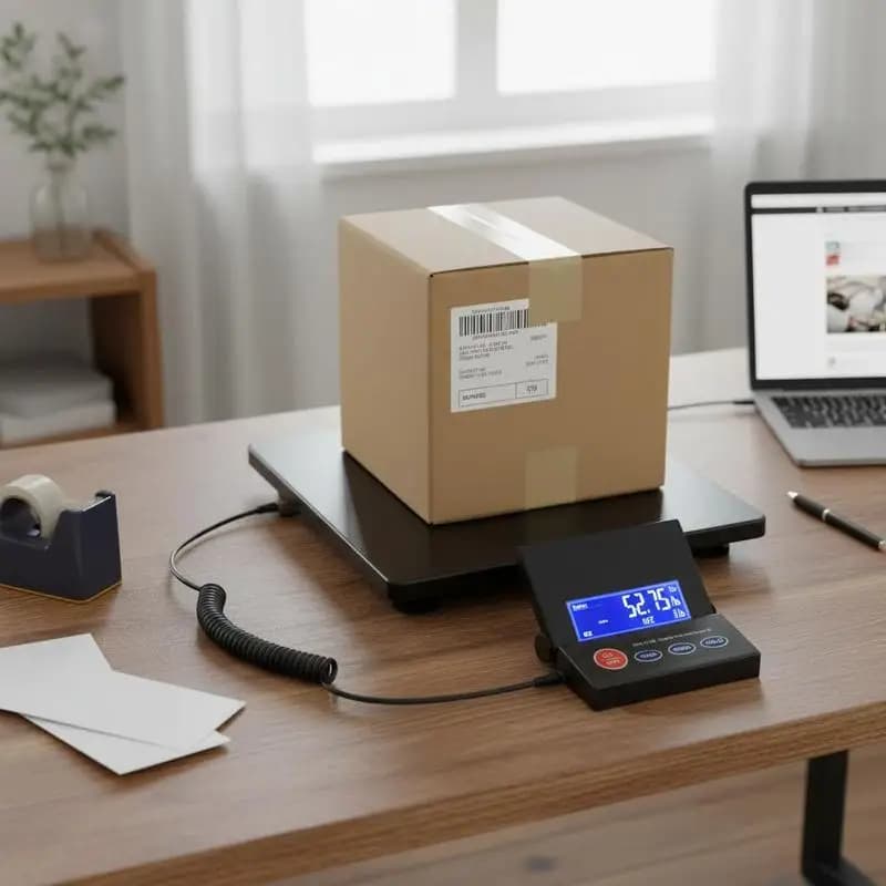 Spedizione gratuita - Bilancia postale 110 libbre x 0,07 once per bagagli, casa, ufficio postale, 90 ° Timer pieghevole con schermo LCD per impieghi gravosi, con funzione Tare Hold