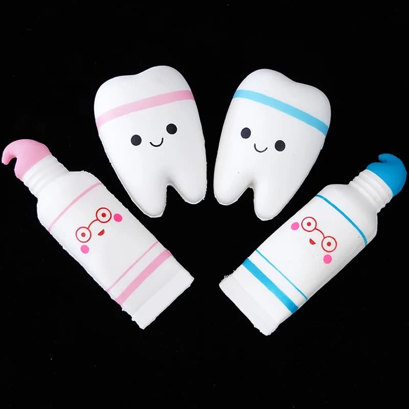 1pc Denti Dentali Dentifricio Forma Spremere Giocattolo Del Fumetto Rimbalzo Lento Giocattoli Odontoiatria Clinica Orale Scrivania Per Bambini Bambini Regalo di Souvenir