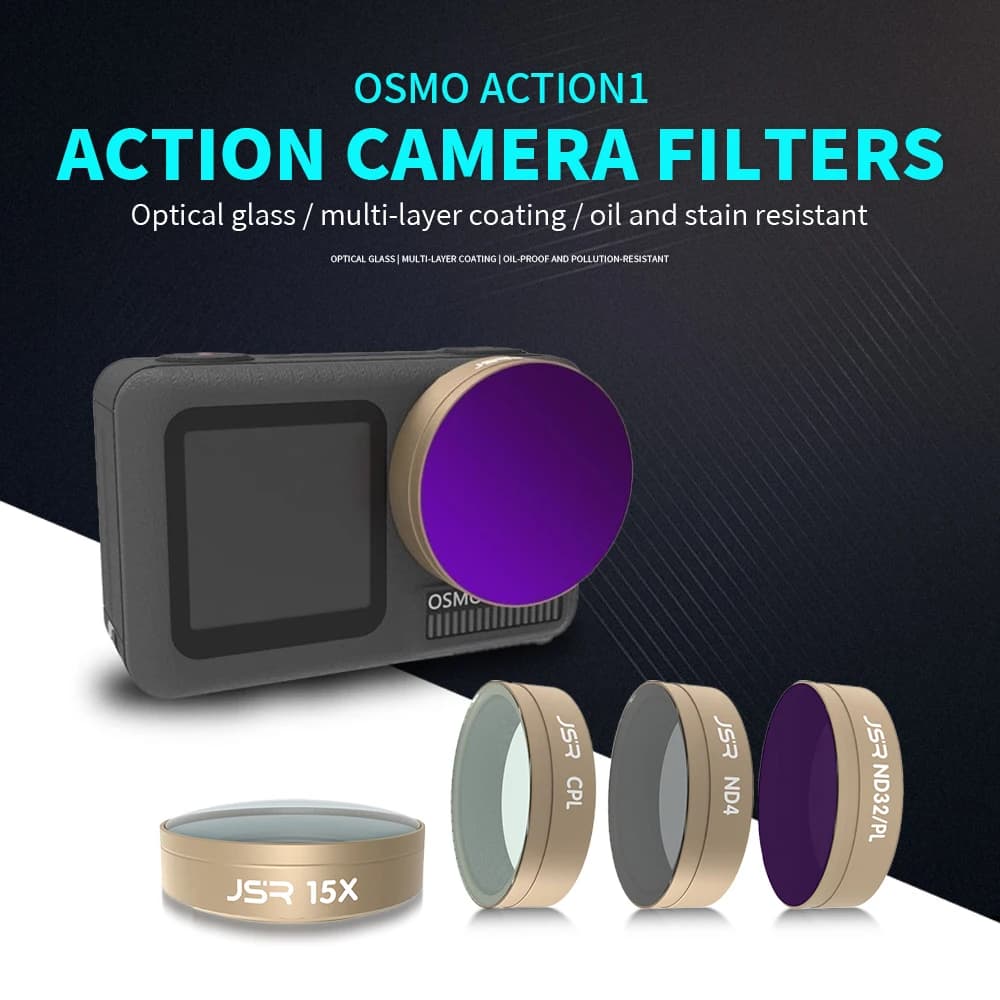 Suitable for polarizer with DJI OSMO action filter, ND dimming, UV sports camera, red dive filter, threaded version