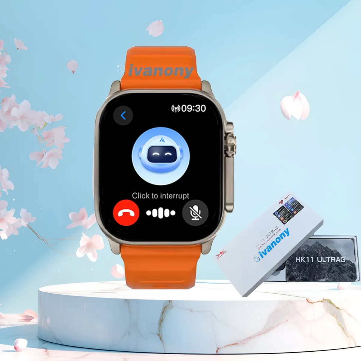 Smartwatch Uomo Donna Display AMOLED 485*520 Chiamata Bluetooth Bussola Robot AI Connessione Auricolari TWS HK11 Ultra 3 Smartwatch 2026