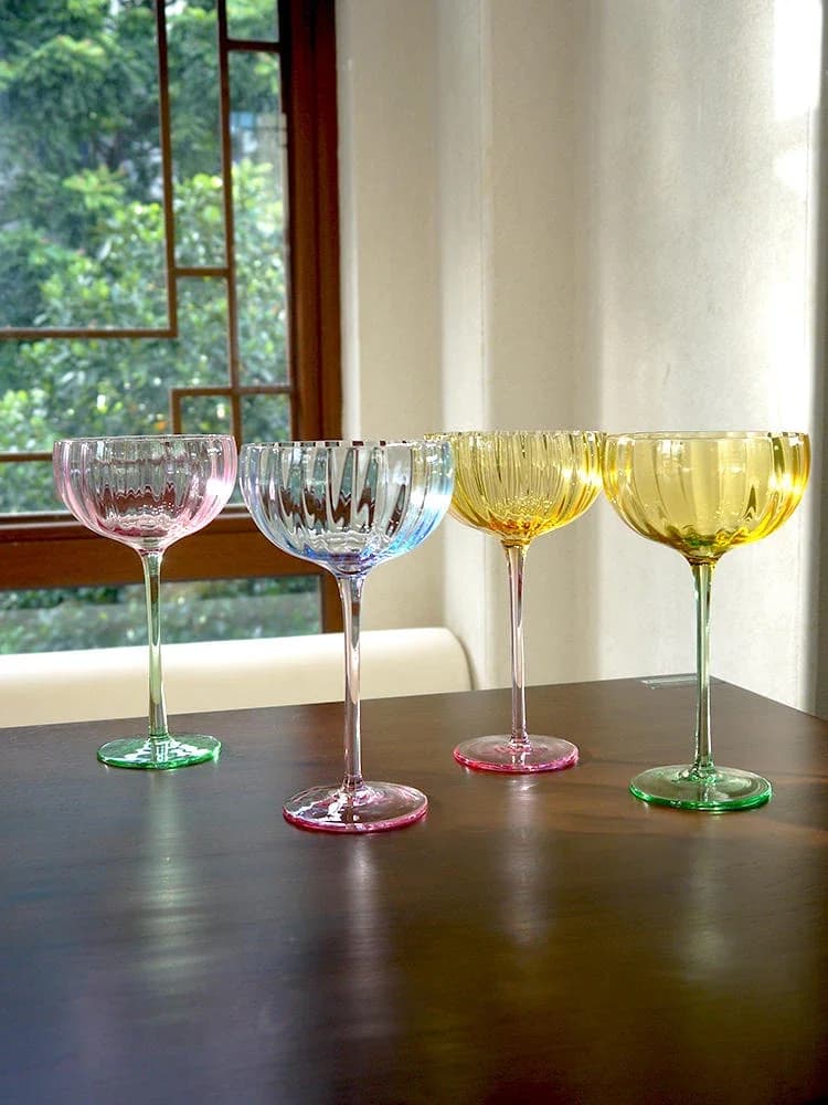 Nordic Pumpkin Pattern Contrasting Red Wine Glasses Dessert Glasses Water Glasses Goblets And White Wine Bar Utensils
