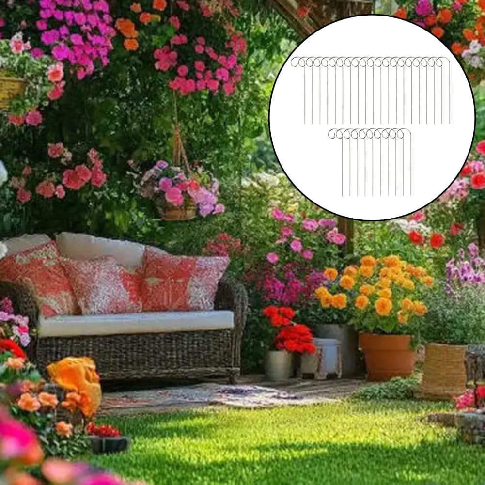 30 Pezzi Ganci per Etichette Piante in Acciaio Inossidabile, Supporti Antiruggine per Cartelli da Giardino, Pali Segnaposto per Piante, Supporti per Fiori