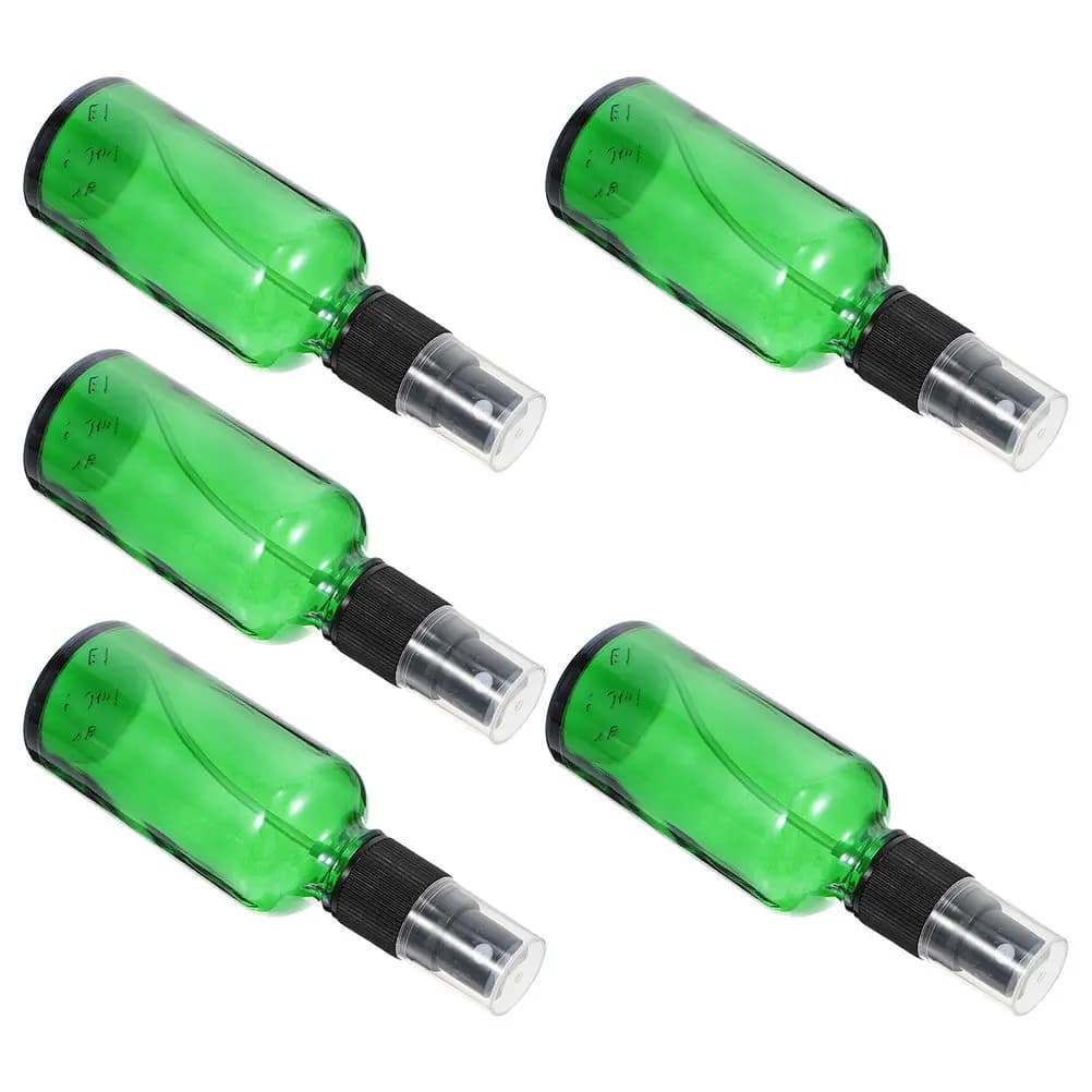 5Pcs Premium Glass Travel Bottles Leakproof Refillable for Essential Oils Perfume Lotion Shampoo Face Cream Portable Empty