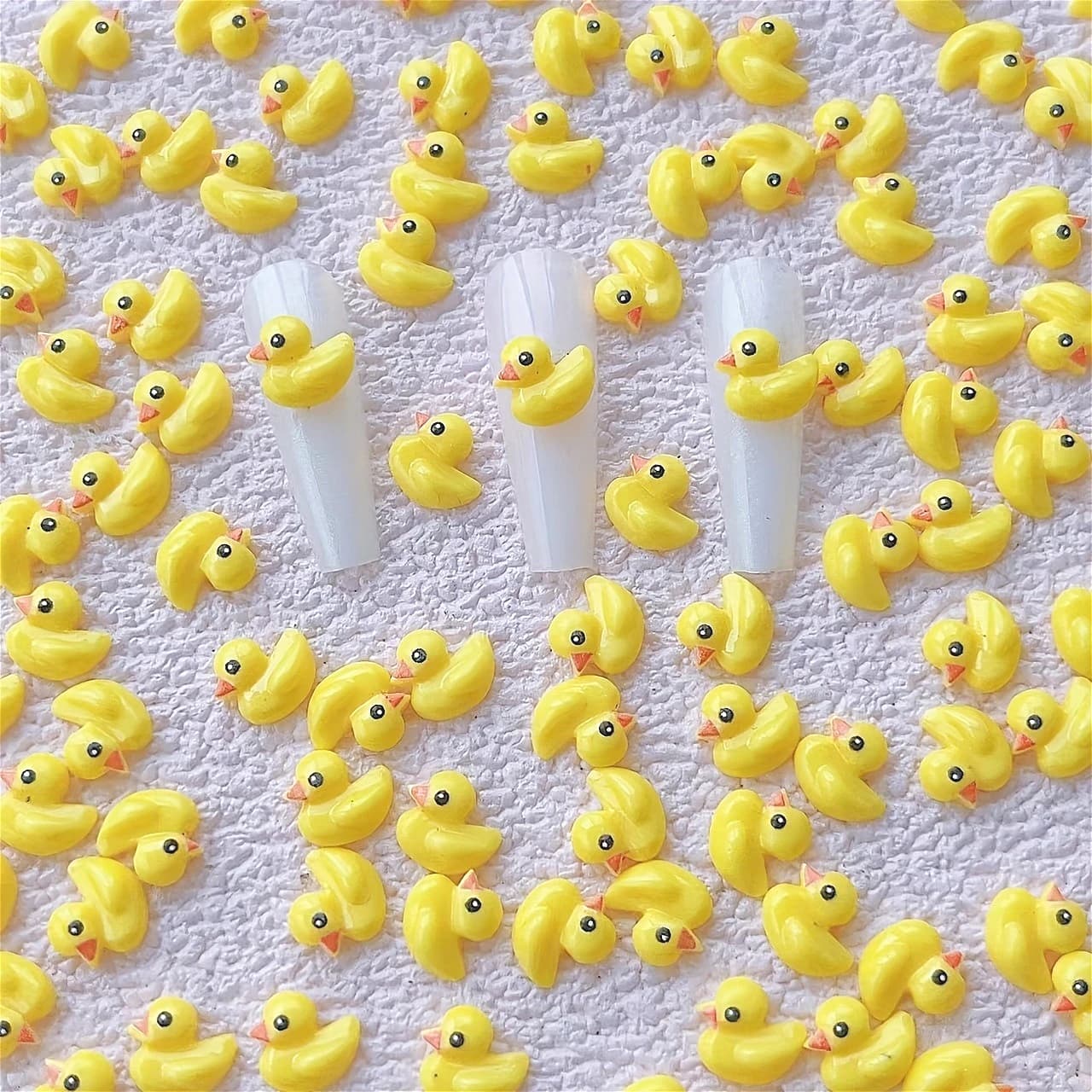 50/100 pieces cute cartoon jewelry for nail art anatra resin pendants for nail art, accessories for nail decoration for women and girls nail art