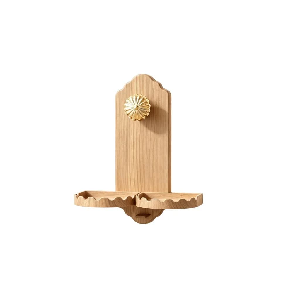 Durable No Drill Bathroom Shelf Wall Mounted Decorative Suction Cup Faucet Shelf Space Saving Key Hook for Living Room