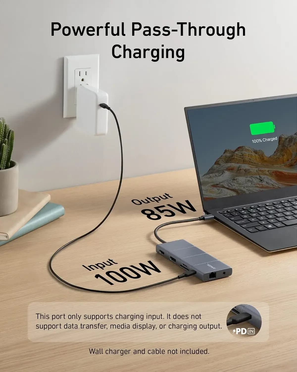 Docking station 11 in 1 con hub USB-C TLF Anker 565 con porte dati USB-C e USB-A da 10 Gbps, 4K e DisplayPort, 2 porte dati per