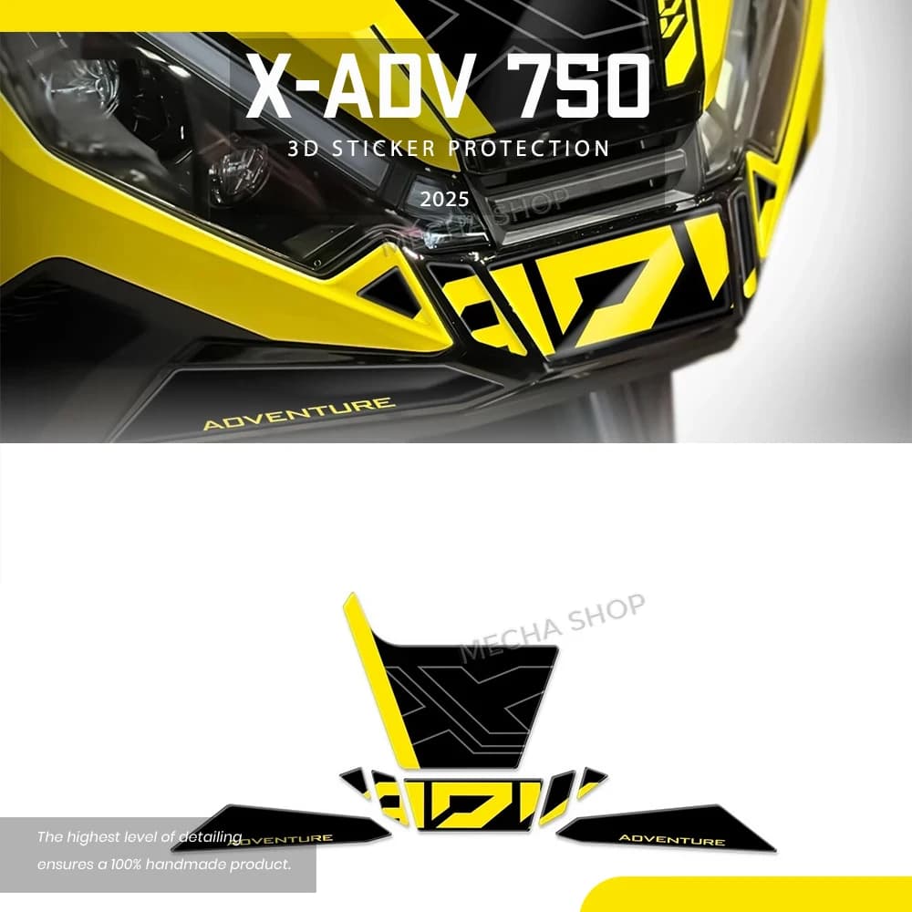 Per X ADV 750 2025 XADV 750 Accessori Kit adesivi anteriori moto Adesivi in resina epossidica gel 3D