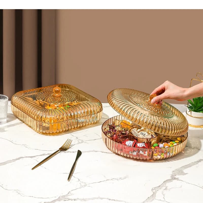 Cucina di casa Conservazione degli alimenti Decorazione Soggiorno Snack da tavolo Scatola di frutta e secca Caramelle in plastica acrilica