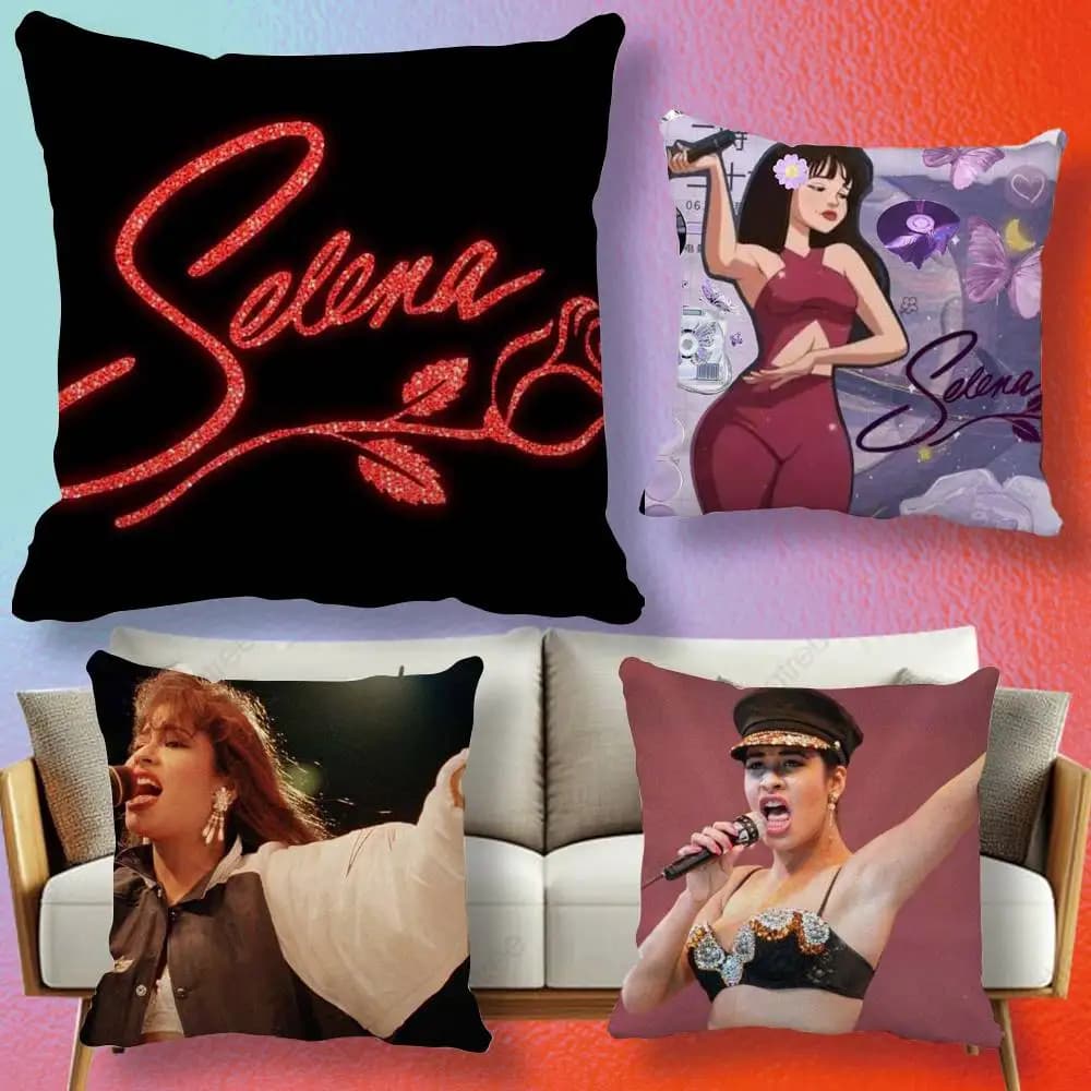 Selena Quintanilla Double-sided printed pillow cover Solid color minimalist pillowcase, fits all bedroom styles