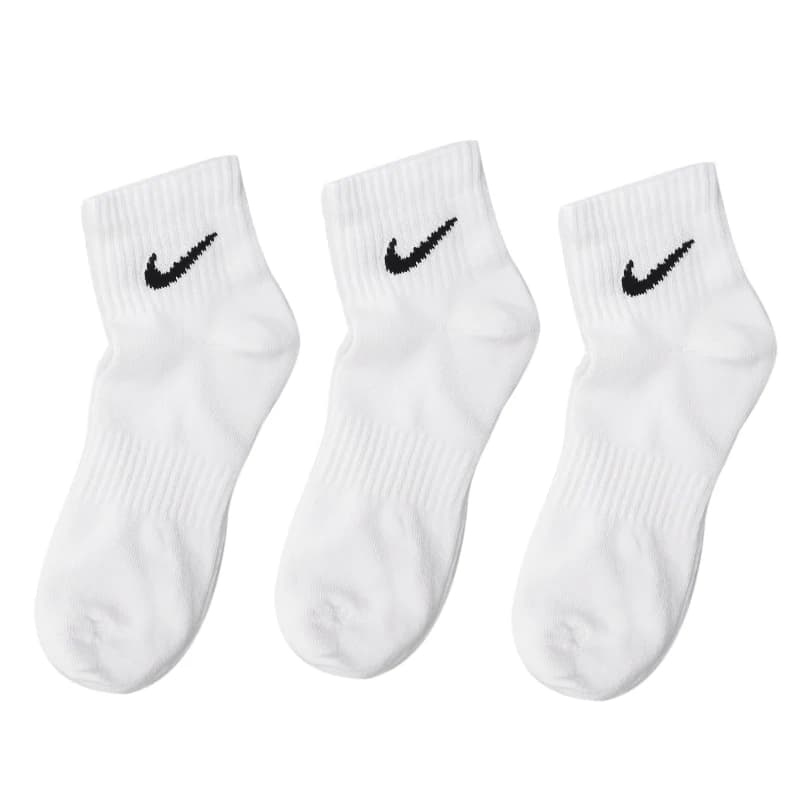 Nike Pack of three pairs of socks Men's socks Women's socks Breathable and breathable basketball socks Casual socks Sx7677-100