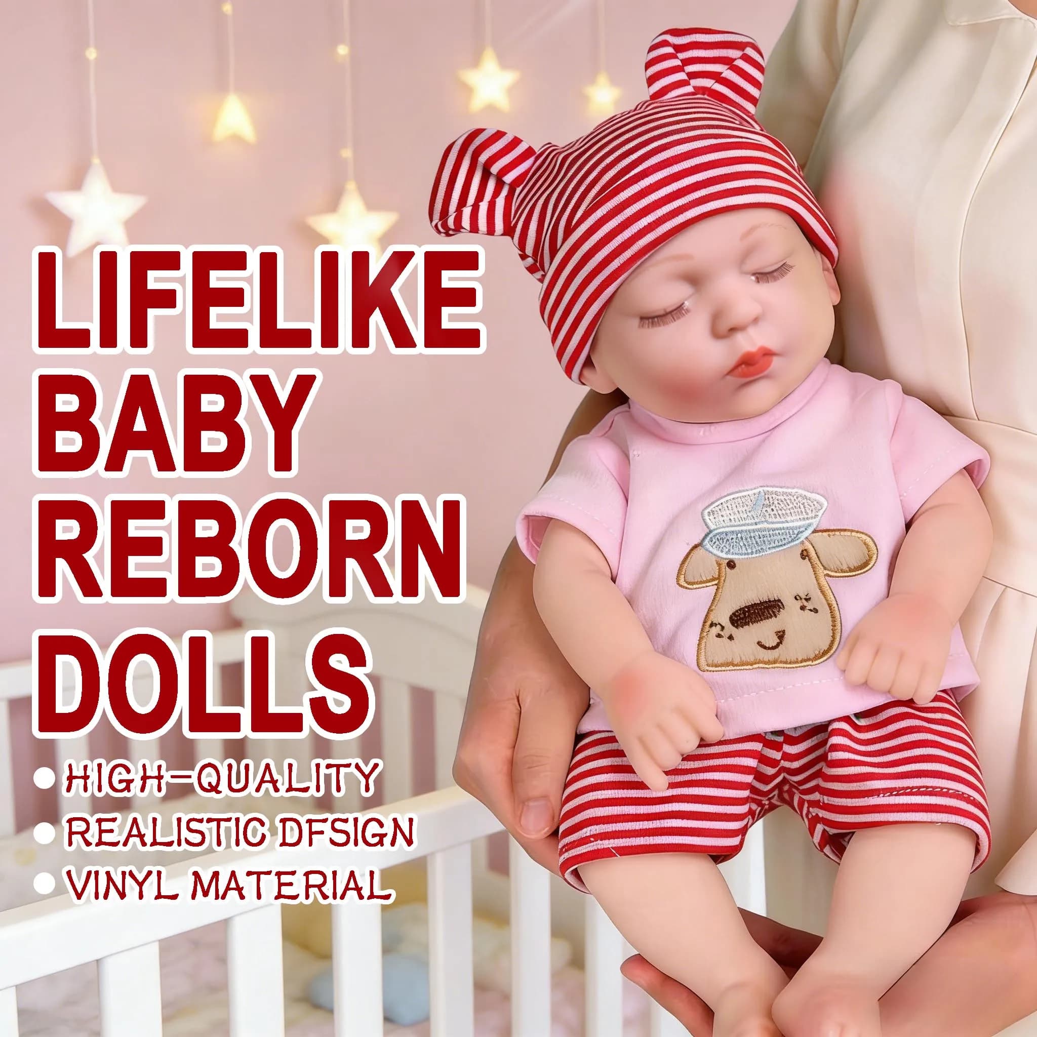 Bambole Reborn da 11,81 pollici, bambole per bambine, giocattoli realistici da 30 cm, bambole Reborn in vinile a corpo intero, bambola Bebe, giocattolo per compleanno