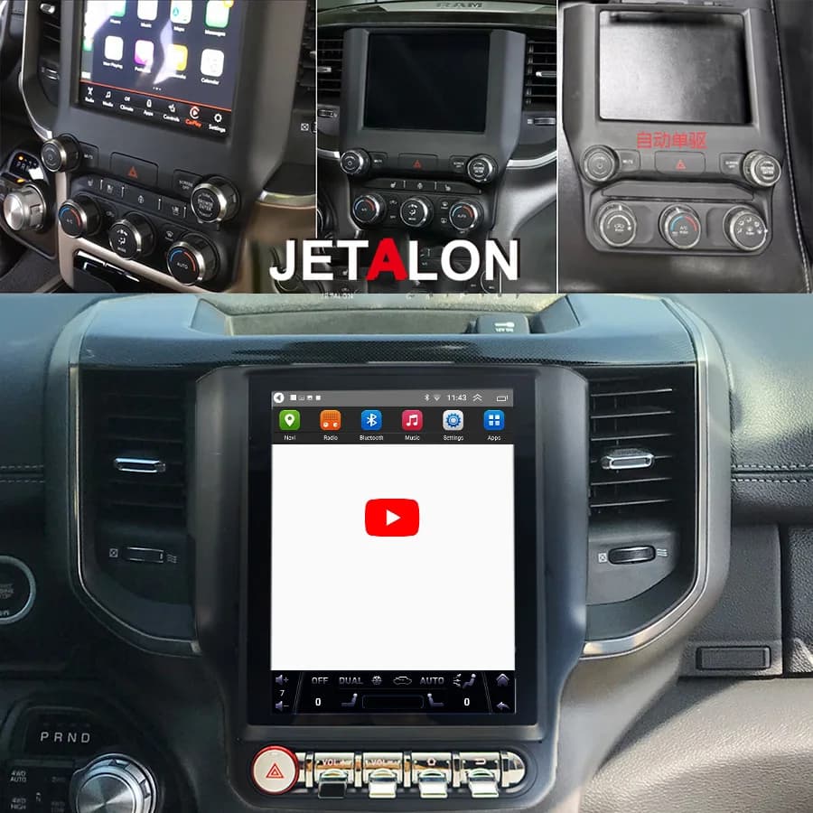 Per Dodge Ram 2019 Android 15 Schermo GPS Navigazione Navi Stereo Lettore Video Multimediale 4G WIFI BT Autoradio 9.7 pollici RHD LHD