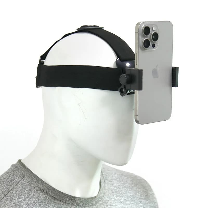 Vendite calde POV Video Streaming live Video Clip per telefono cellulare Fascia per capelli Fibbia Staffa per riprese fisse