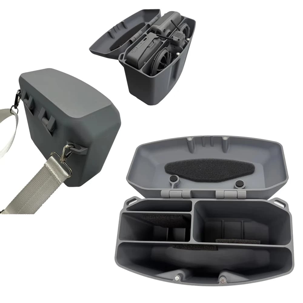 for DJI Neo 2 3D Printed Box with Magnetic Lid Adjustable Strap Holds Drone Battery Hub and RC N3 Controller Hard Carrying Case
