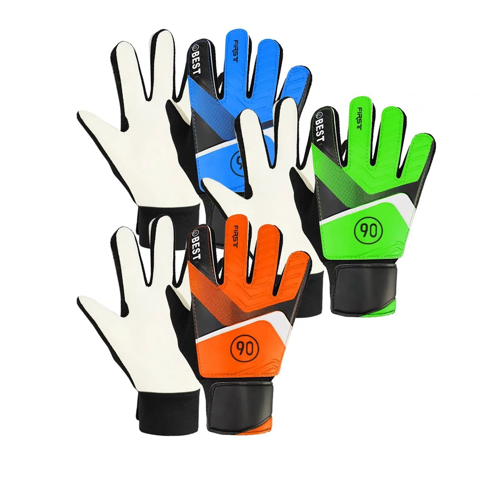 Children Soccer Goalie Gloves Thickened Protection Durable Latex Grip for Football Training and Match