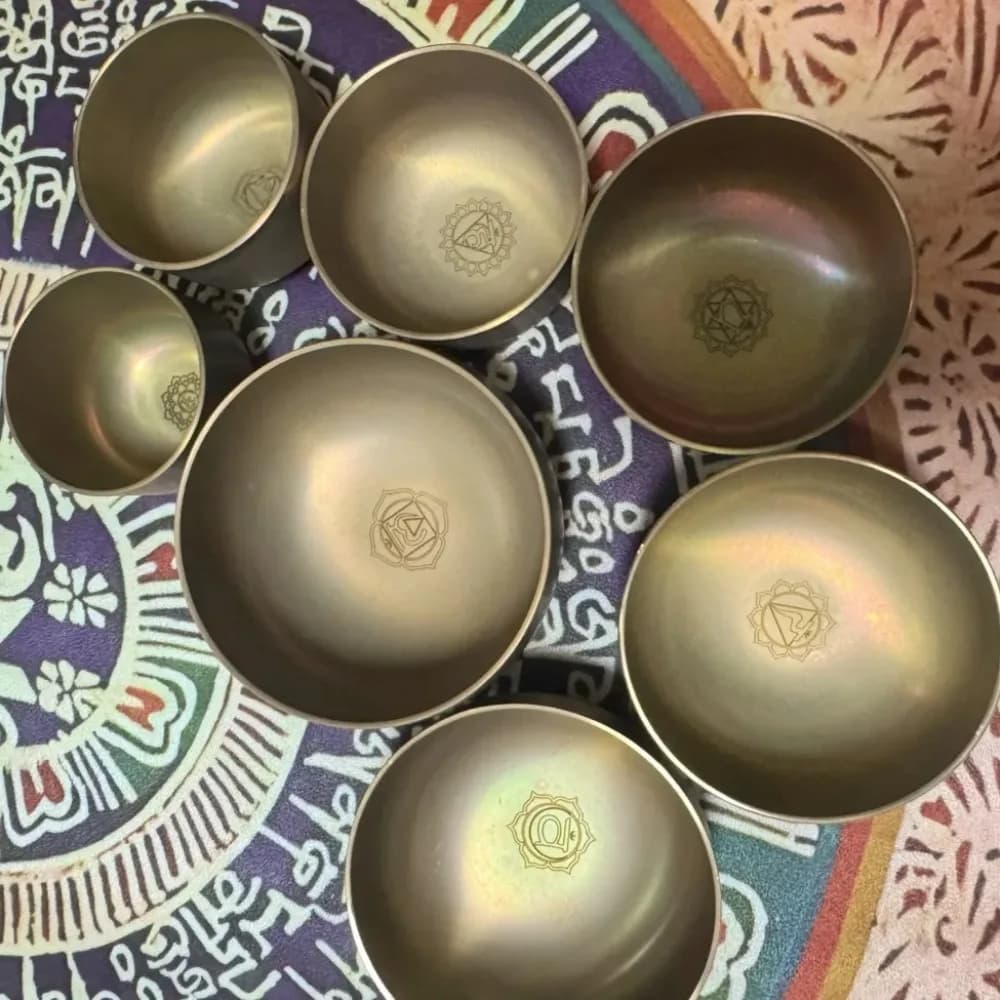 Mini Sing Bowl 7pcs Sound Healing Percussion Instrument Singing Bowls 7 Chakra Set Meditation and Relaxation Musical Instruments