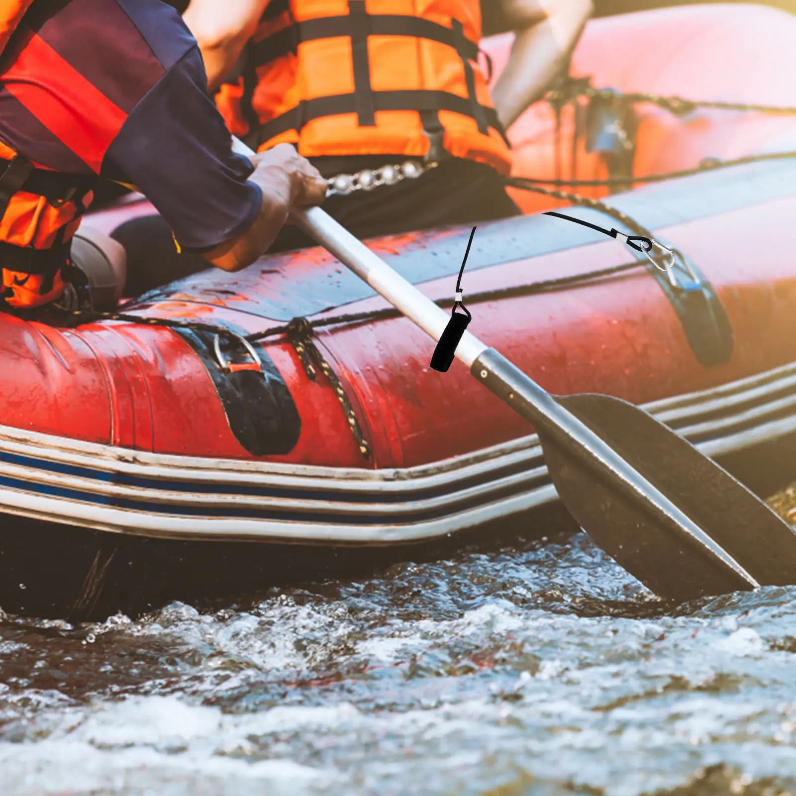 2 Pezzi Cinghia Elastica Premium per Pagaia da Kayak con Gancio per Trasporto su Tetto Auto, Canoa o Veicolo