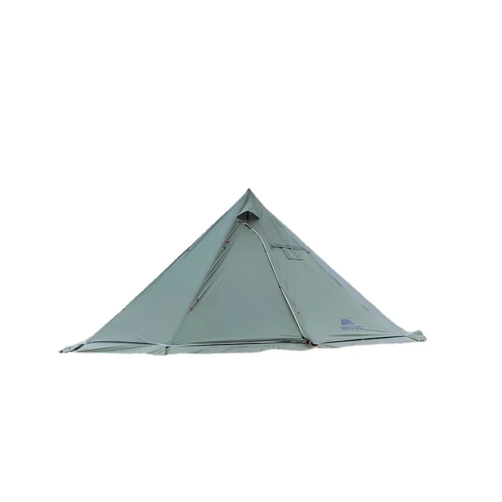 Wood stove for wild camping, large and warm pyramid tent