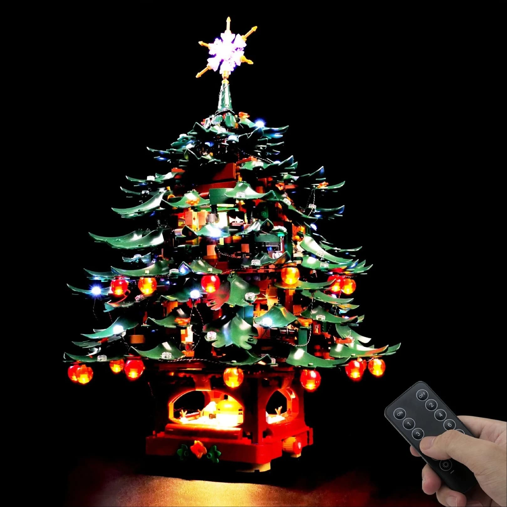Kit di illuminazione a LED compatibile con i mattoncini dell'albero di Natale Lego 41843 (NON includere i mattoni del modello)