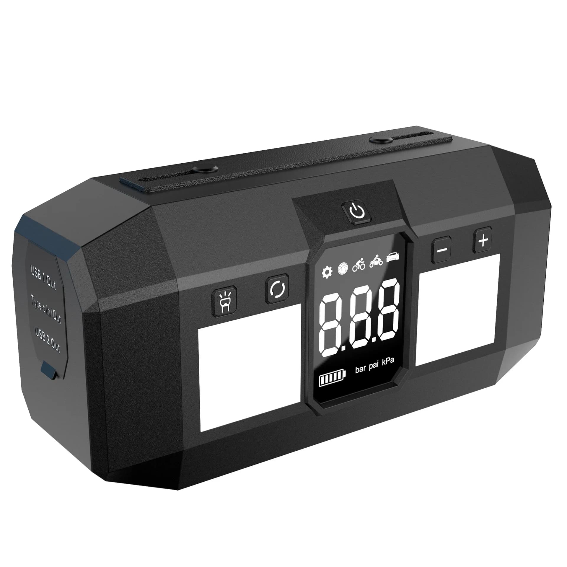 Il miglior kit di avviamento per batteria per auto portatile 12V 3000A Pompa per compressore d'aria digitale Gonfiatore per pneumatici Stazione Power Bank Confezionato in scatola