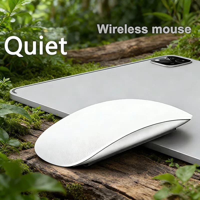 Bluetooth Wireless Computer Magic Mouse for Slim and Rechargeable Dual Mode Ergonomic PC, Quiet, for Apple Macbook Air