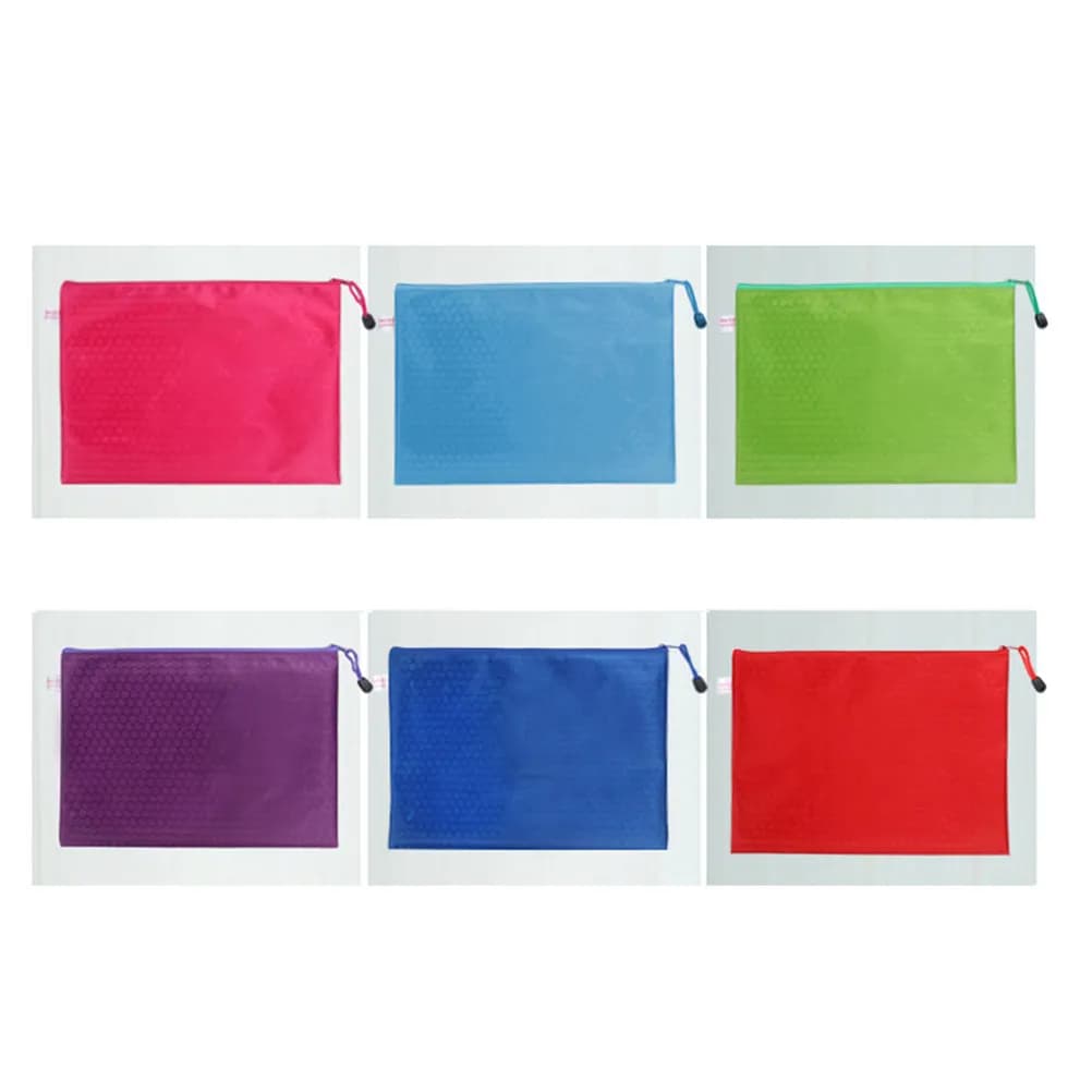 Cartella Portadocumenti con Cerniera B5 29x20.5cm Blu Cielo, Borsa Impermeabile per Documenti, Organizer Elegante per Ufficio