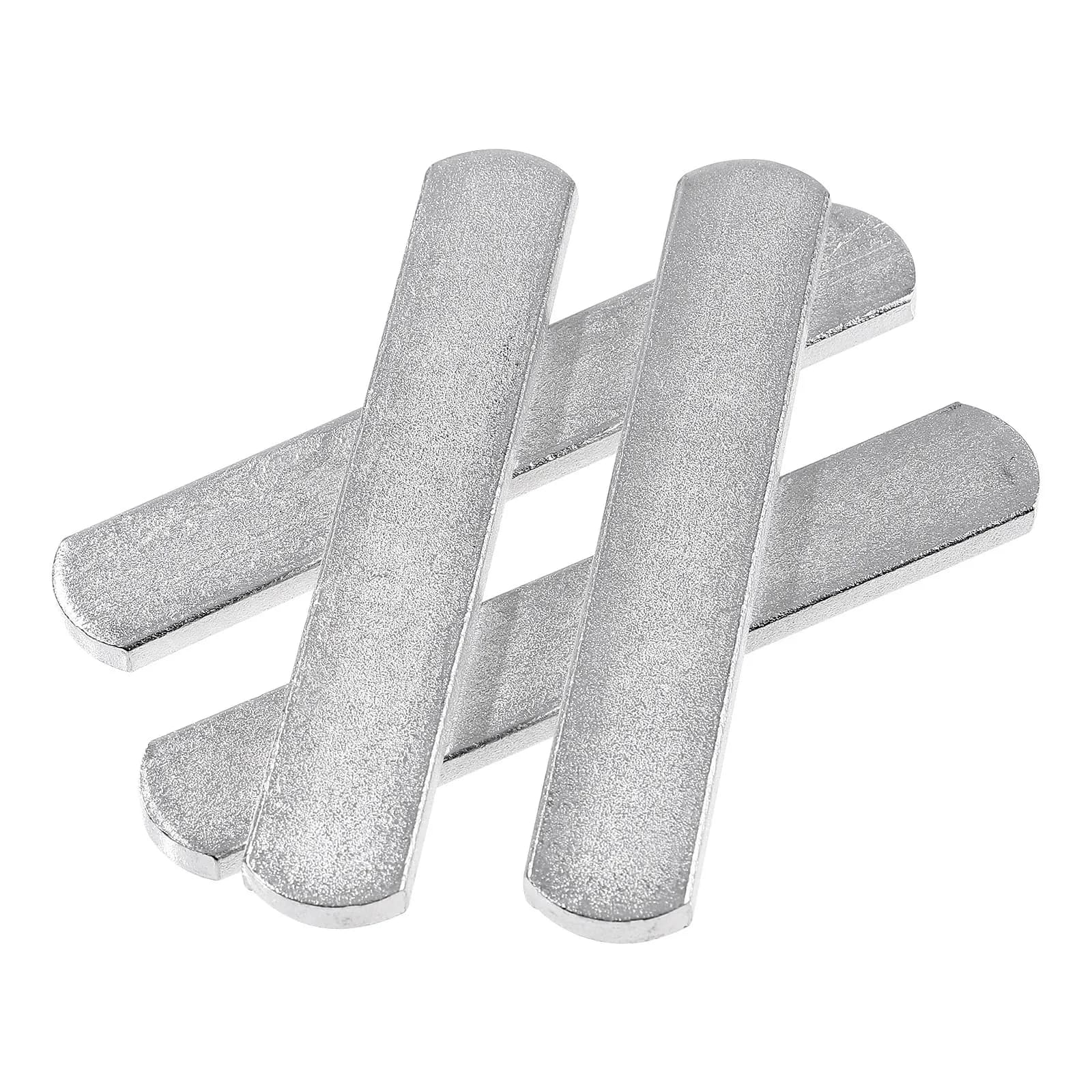 4Pcs Smooth Polished Steel Plates 0.2kg Each Anti-Oxidation Rounded Design for Weighted Vest Leg Arm Strap Fitness Exercise