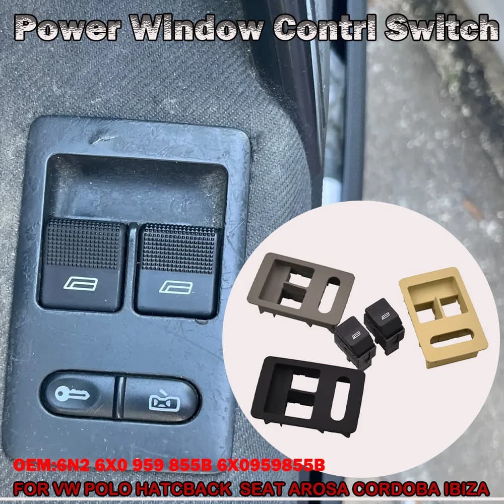 Interruttore di comando alzacristallo elettrico per VW POLO HATCHBACK Lupo Seat Cordoba Seat Ibiza 6N2 6X0 959 855B 6X 0959855 B