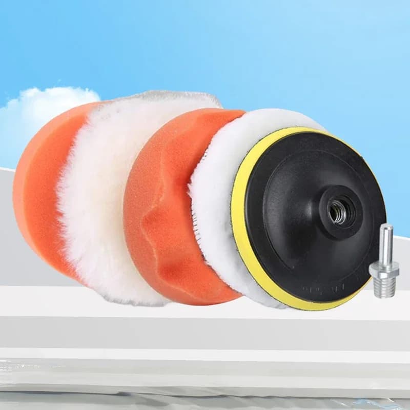 3/4/5 Pollici Trapano Auto Lucidatore di Lana Auto Lucidatura Spugna Pad Kit Riutilizzabile Lucidatrice Tamponi di Cera Lucidatura Ceretta Pulito Polacco