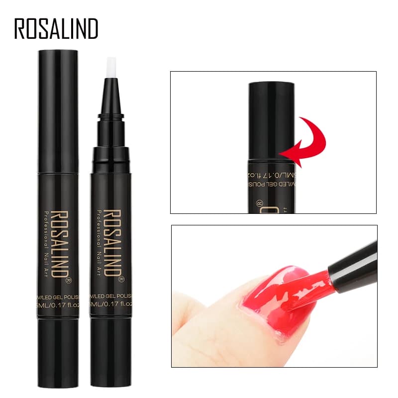 ROSALIND Base Top Coat Gel Pen Nails Nail Art Design Gel Semi Permanent UV/LED lamp Nail Polished Paint Hybrid Color