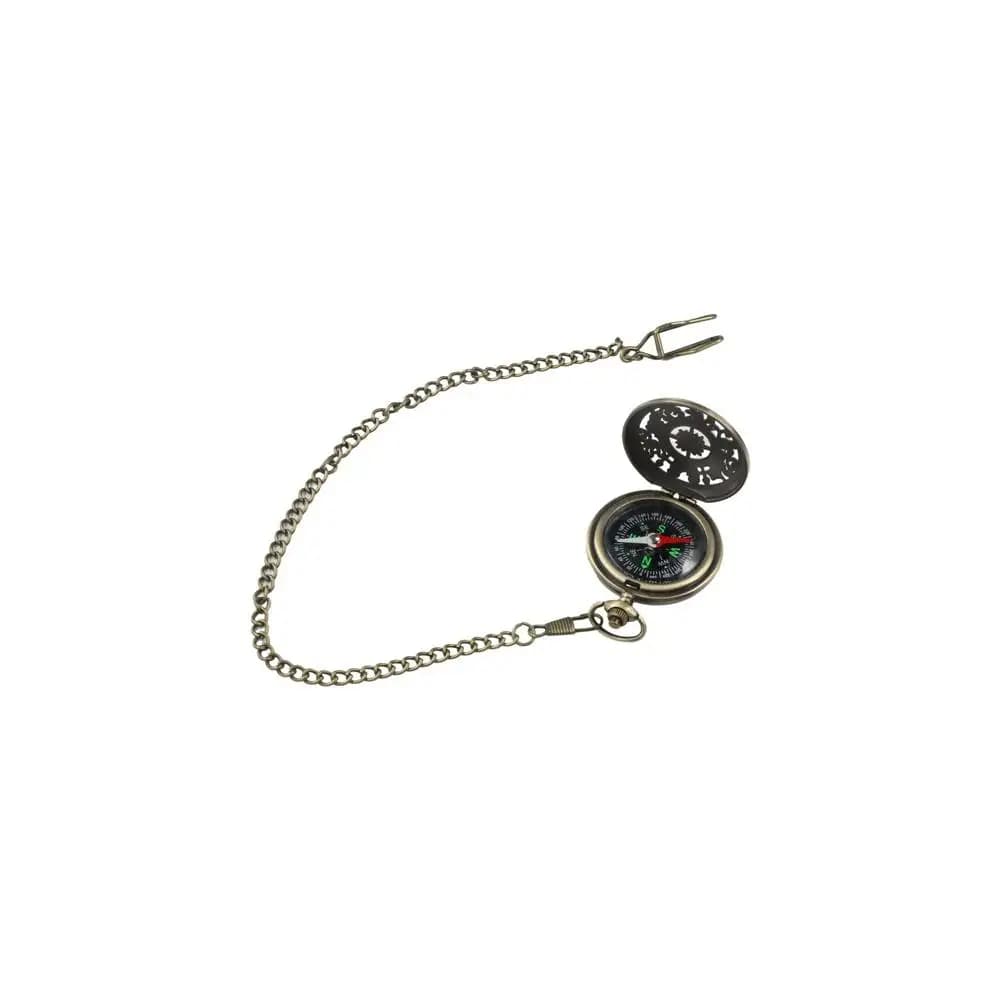 Retro Tourism Hiking Camping with Hanging Chain Portable Compass Pocket Watch Compass Vintage Bronze Compass Outdoor Navigation