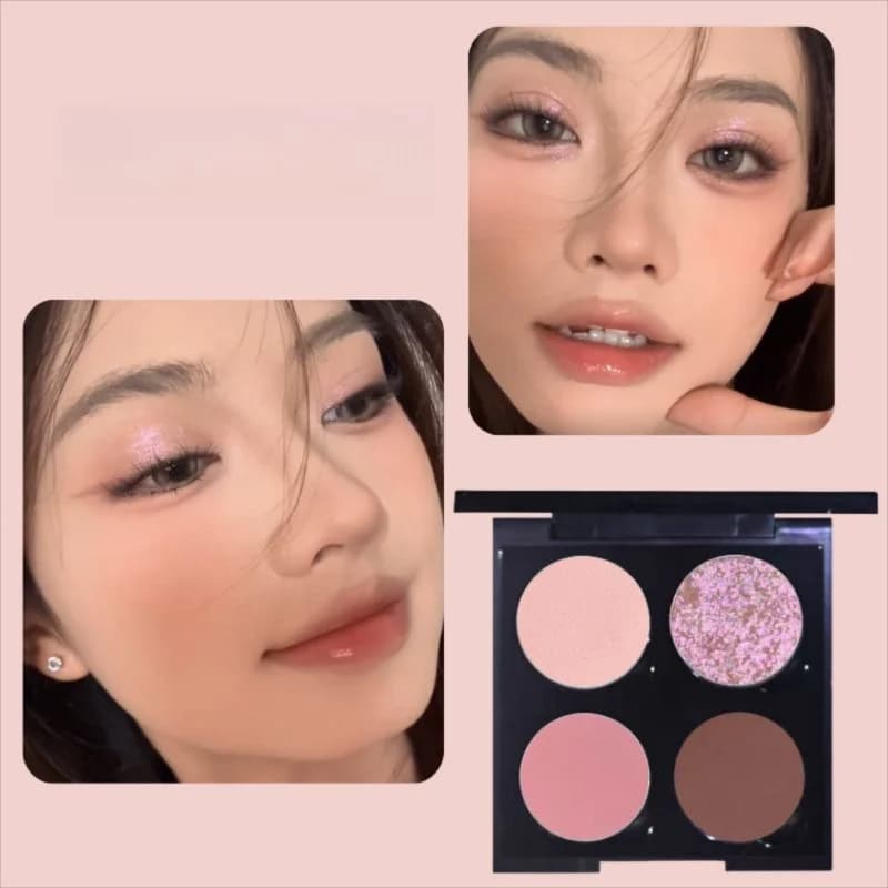 WOSUPRE Esclusiva Palette Ombretti Quattro Colori Sweetheart Princess Effetto Opaco Camaleonte Glow Trucco Occhi Atmosferico