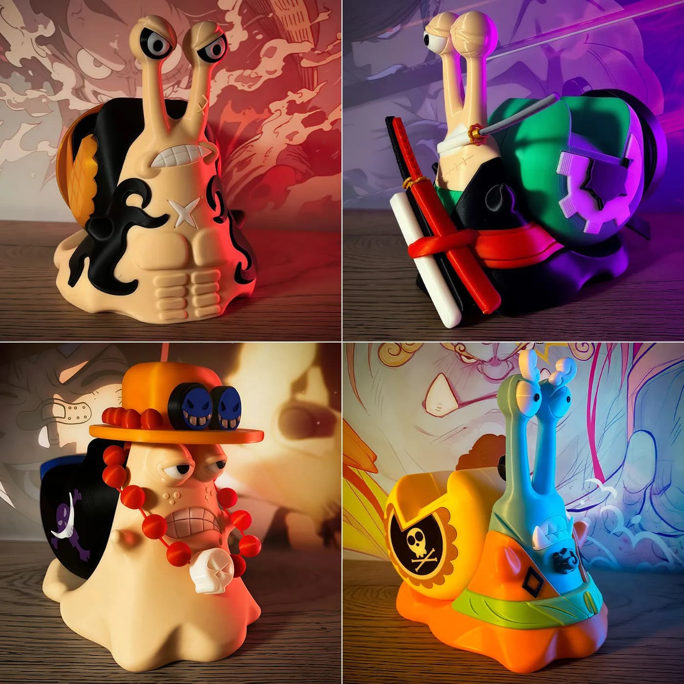 Supporto per Controller a Forma di Personaggio Anime One Piece Luffy Ace per PS5 XBOX SWITCH, Accessorio da Gaming, Decorazione da Scrivania, Regalo